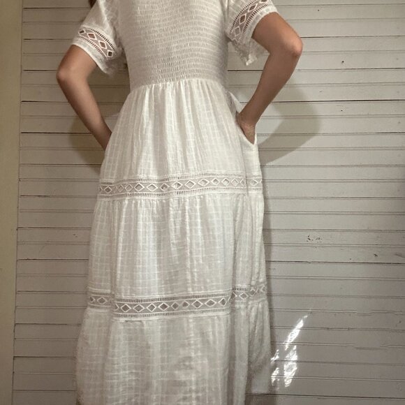 Baltic Born Loveland Geo White Lace Maxi Dress - Picture 3 of 6